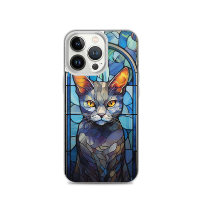 Stained Glass Cat #2 iPhone Case