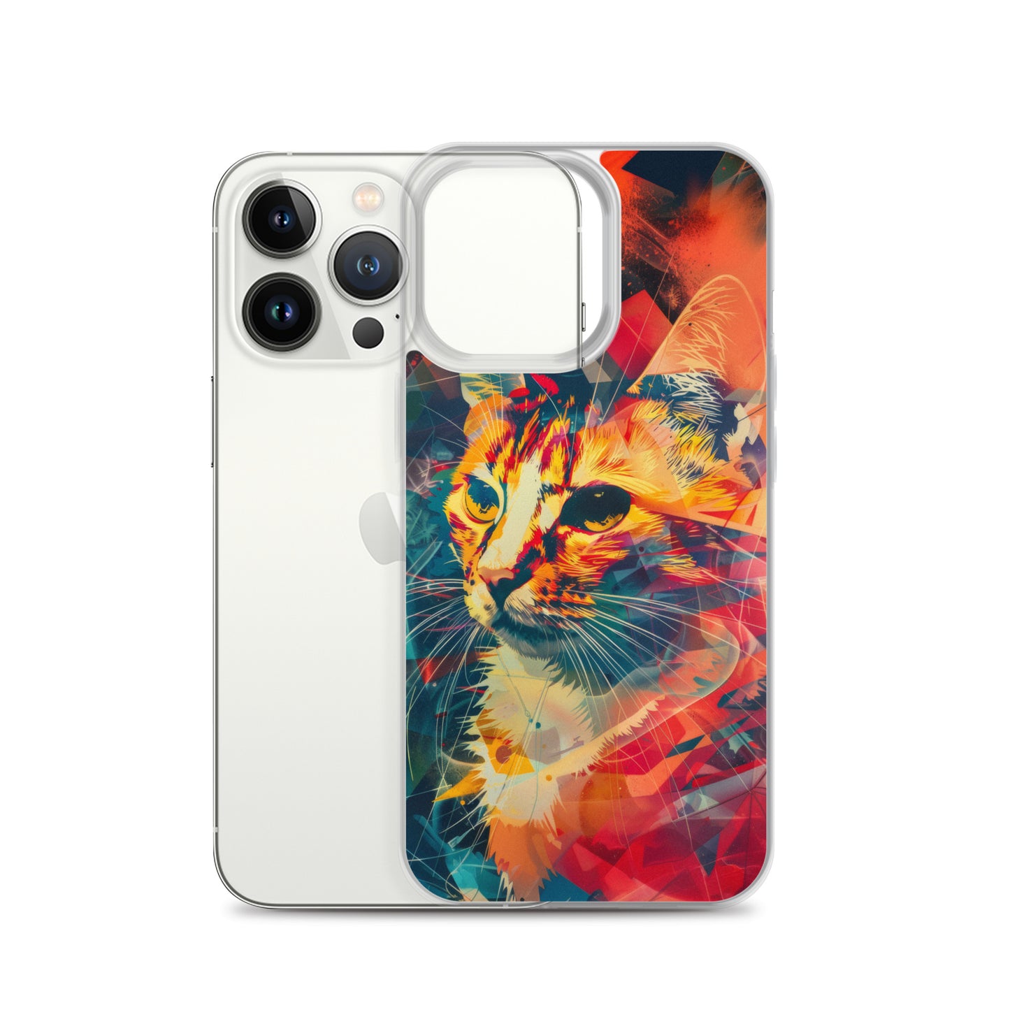 Pop Art Cat in Rosenquist Style iPhone Case