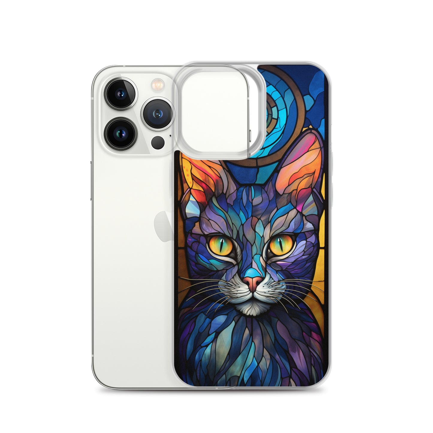 Stained Glass Cat iPhone Case