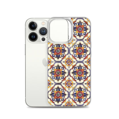 iPhone Case Classic Victorian Tile Blue