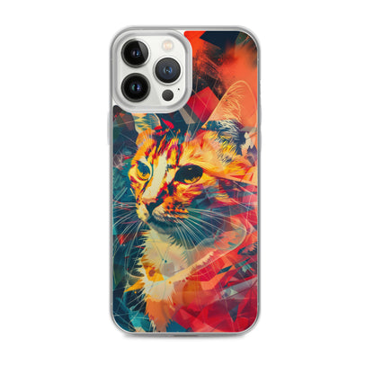 Pop Art Cat in Rosenquist Style iPhone Case