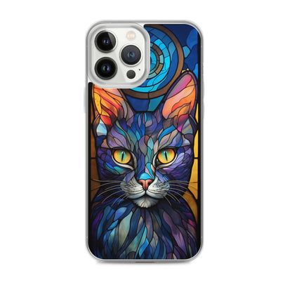 Stained Glass Cat iPhone Case