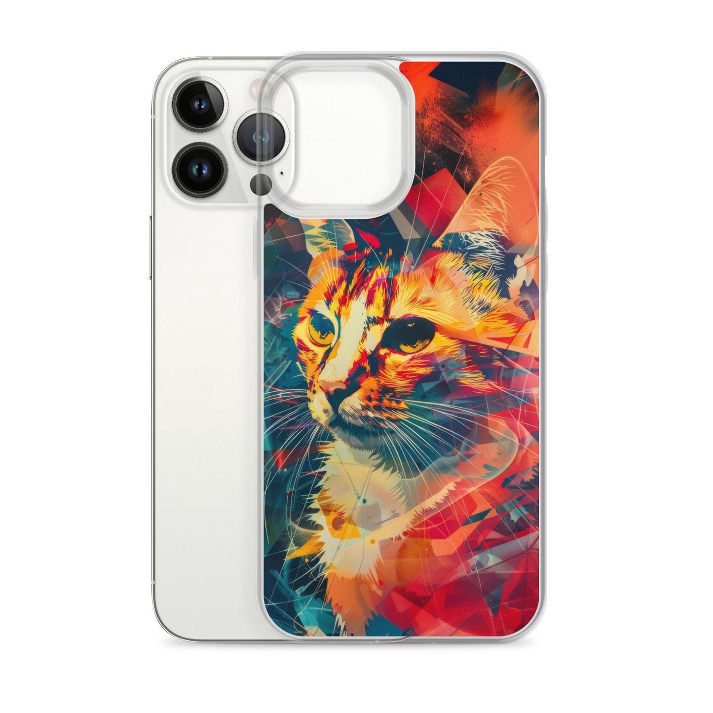 Pop Art Cat in Rosenquist Style iPhone Case