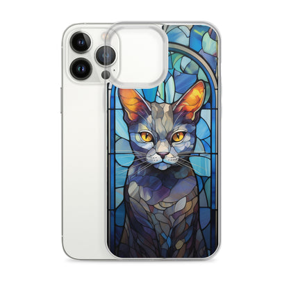 Stained Glass Cat #2 iPhone Case