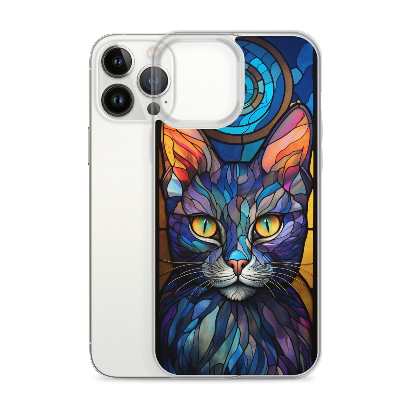 Stained Glass Cat iPhone Case