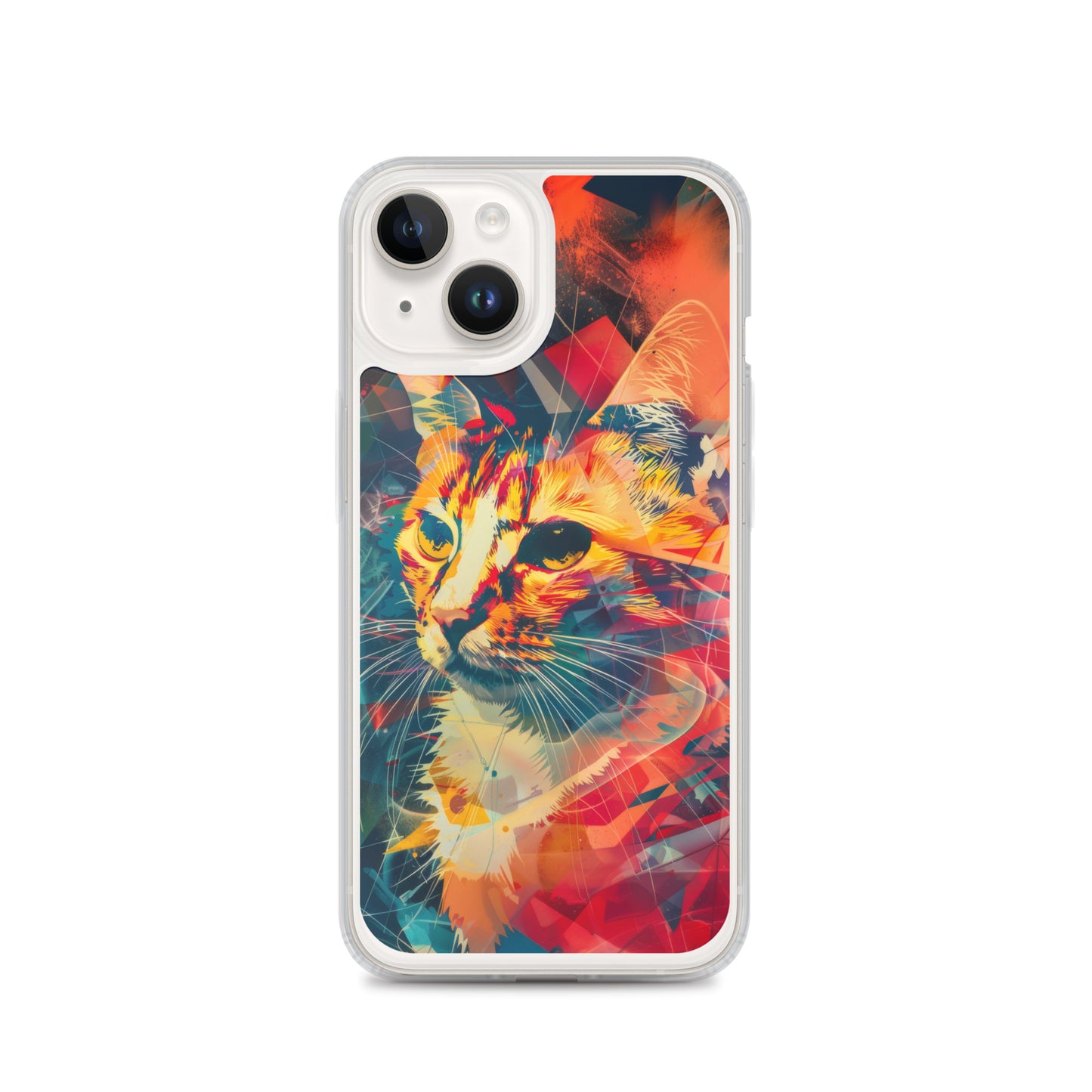 Pop Art Cat in Rosenquist Style iPhone Case