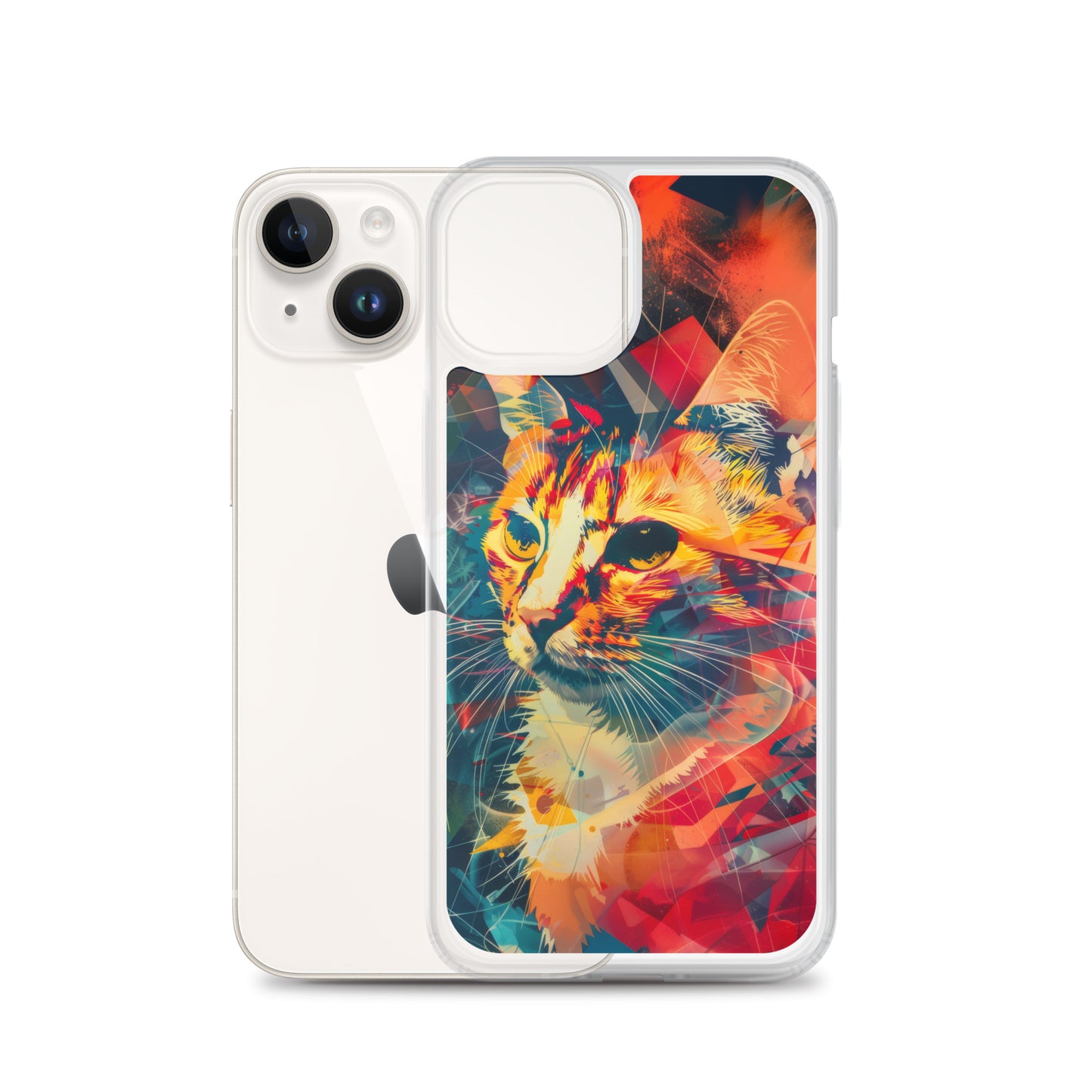 Pop Art Cat in Rosenquist Style iPhone Case