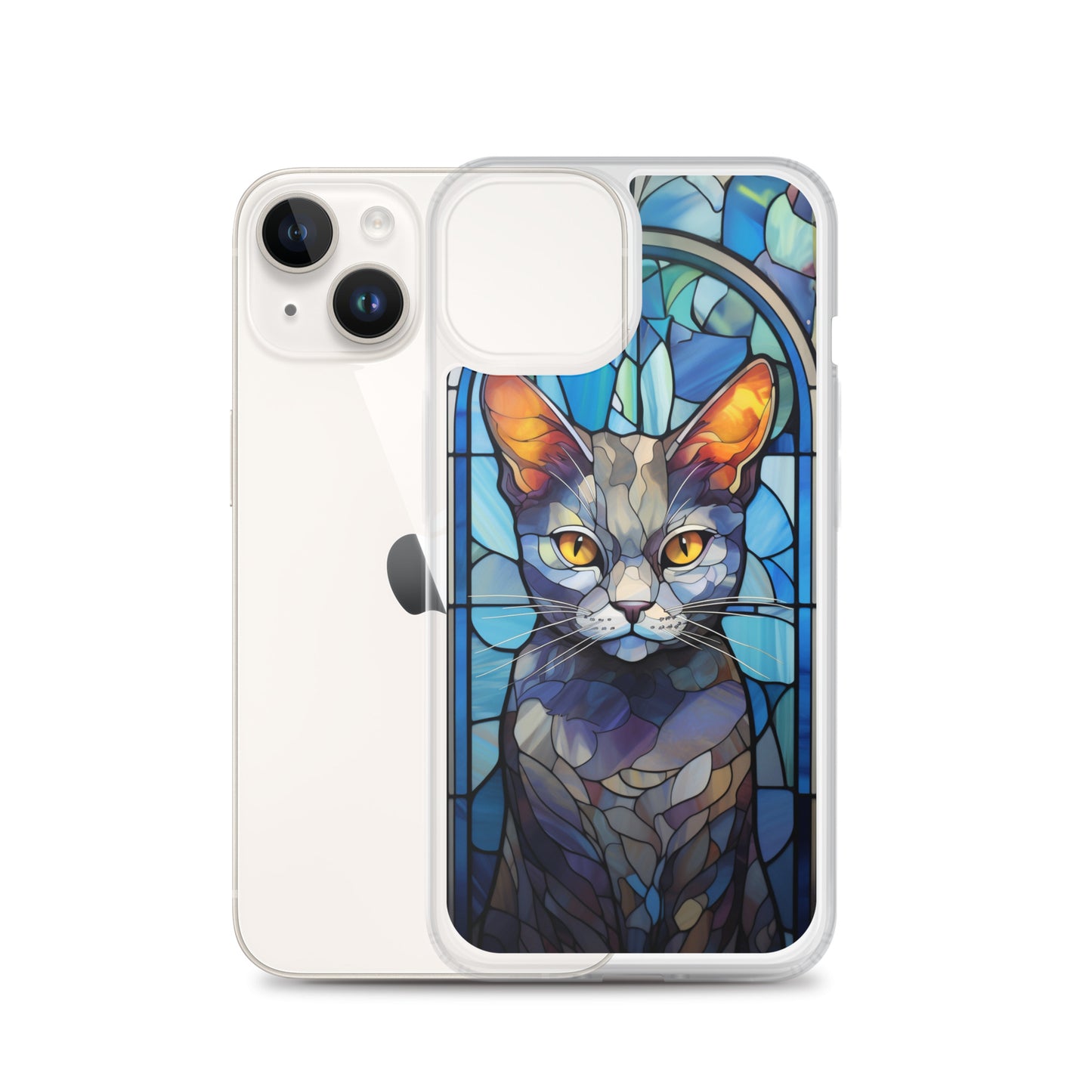 Stained Glass Cat #2 iPhone Case