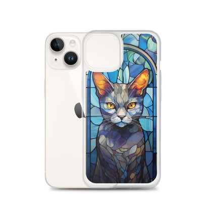 Stained Glass Cat #2 iPhone Case