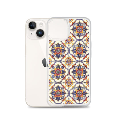 iPhone Case Classic Victorian Tile Blue