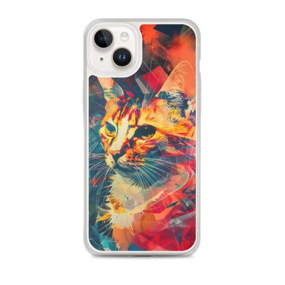 Pop Art Cat in Rosenquist Style iPhone Case