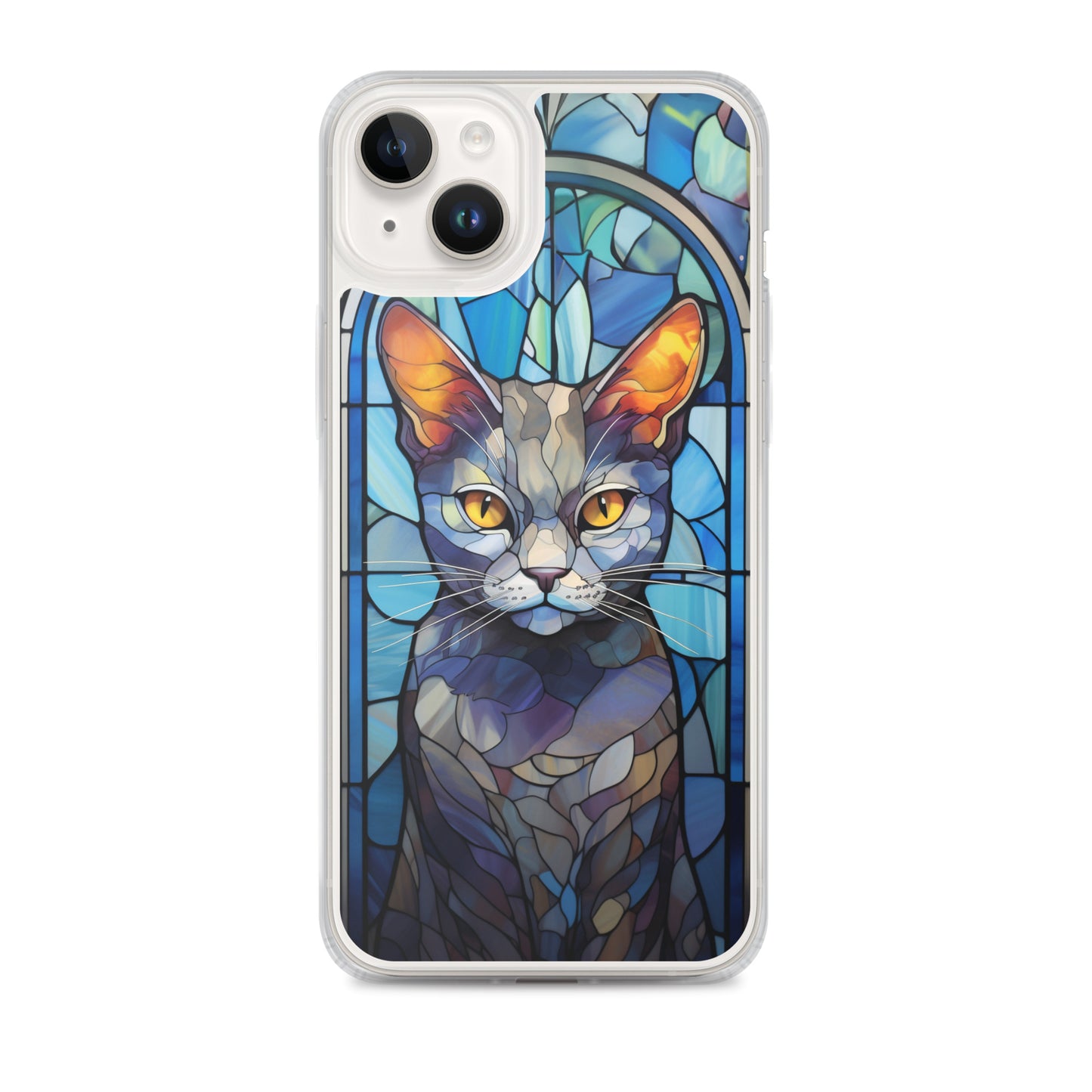 Stained Glass Cat #2 iPhone Case