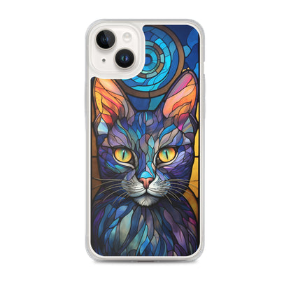 Stained Glass Cat iPhone Case