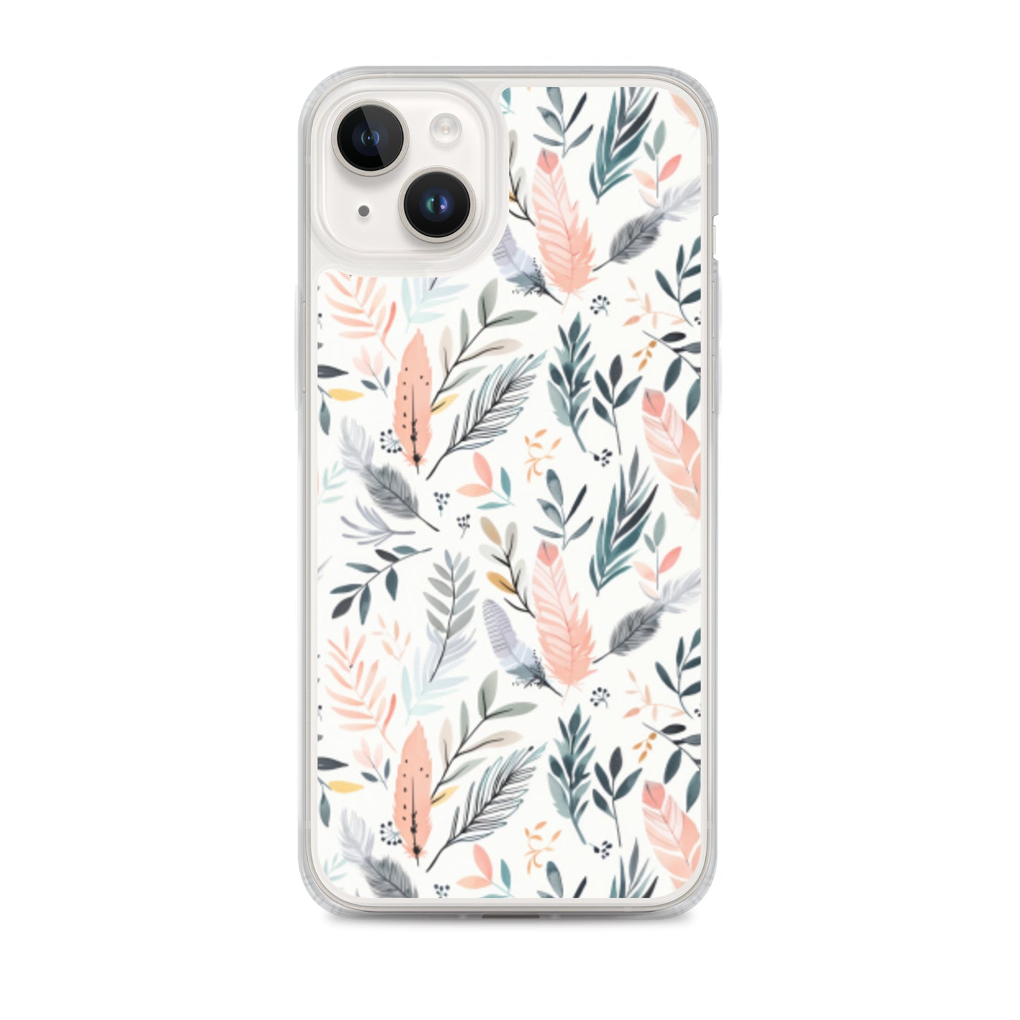 iPhone Case Pastel Feathers & Plants