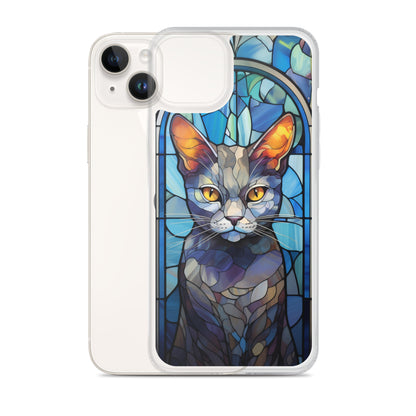 Stained Glass Cat #2 iPhone Case