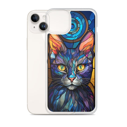 Stained Glass Cat iPhone Case