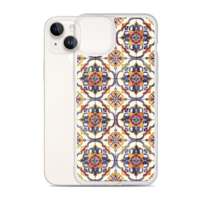 iPhone Case Classic Victorian Tile Blue