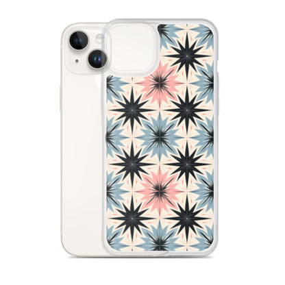 iPhone Case Pink and Blue Pastel Retro Stars