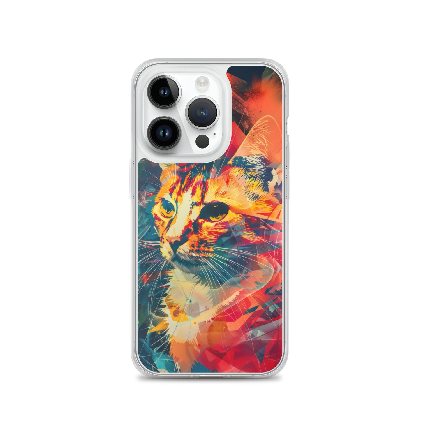 Pop Art Cat in Rosenquist Style iPhone Case