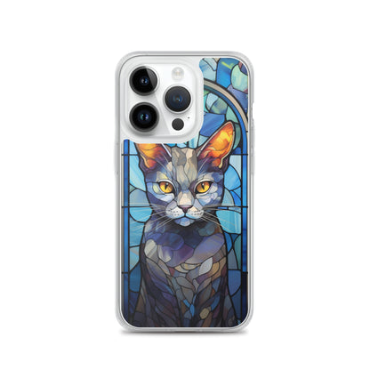 Stained Glass Cat #2 iPhone Case
