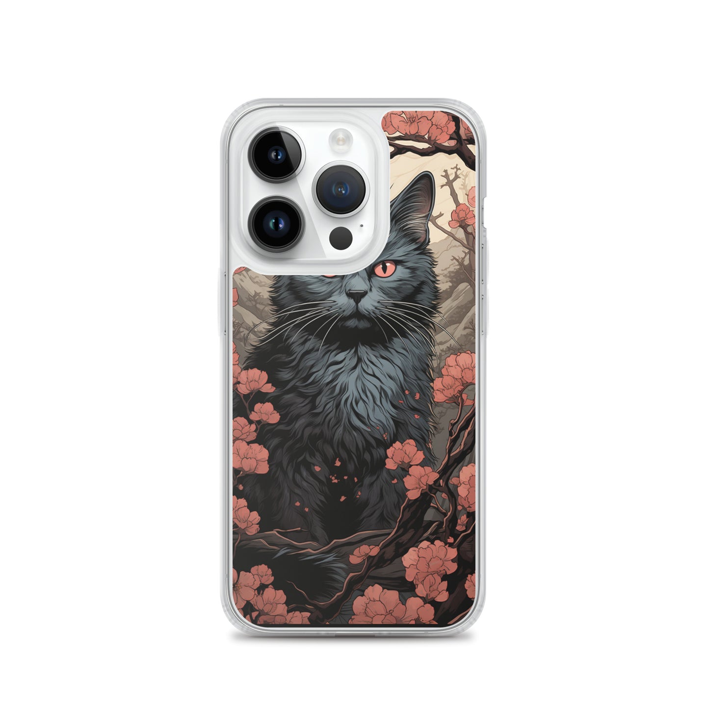 Ukiyo-e Style Gray Cat iPhone Case