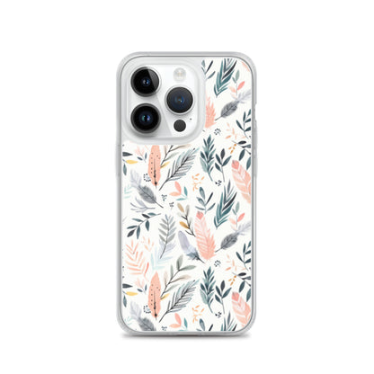 iPhone Case Pastel Feathers & Plants
