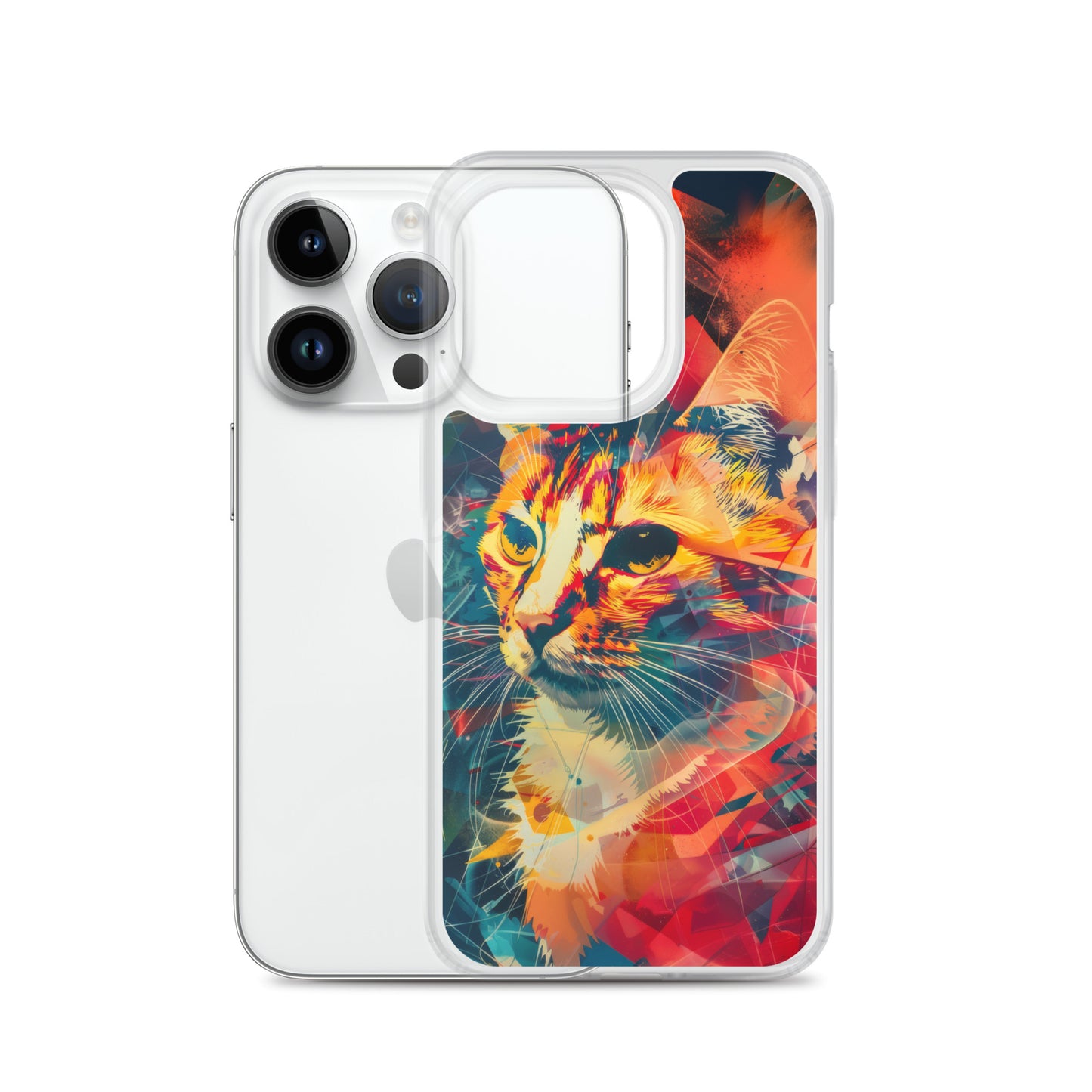 Pop Art Cat in Rosenquist Style iPhone Case