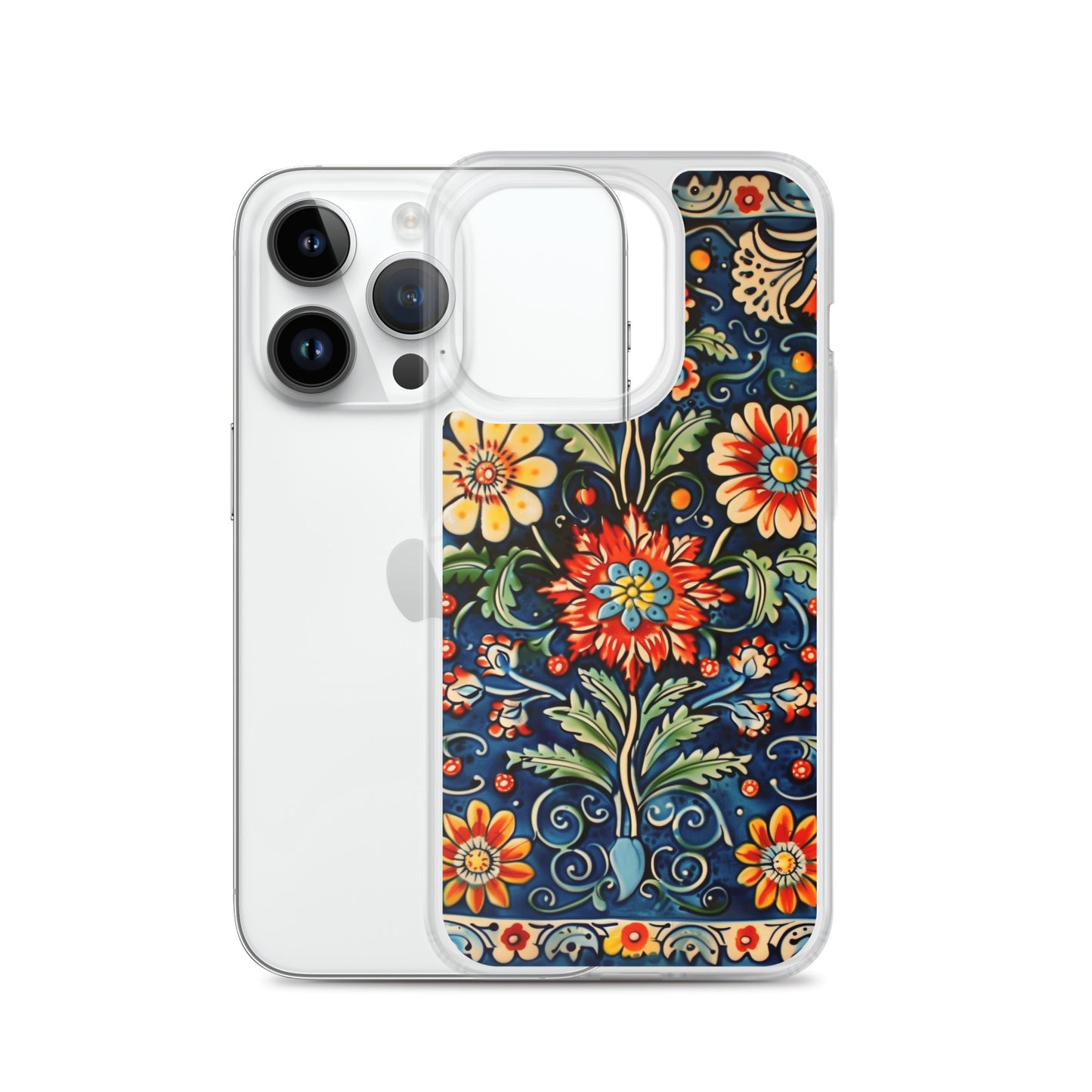 iPhone Case Colorful Flowers Boleslawiec Pottery Tile