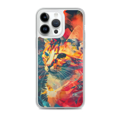 Pop Art Cat in Rosenquist Style iPhone Case
