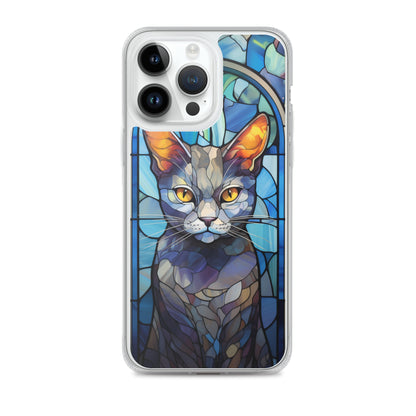 Stained Glass Cat #2 iPhone Case