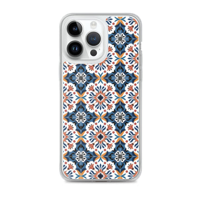 iPhone Case Classic Encaustic Tile Orange & Blue