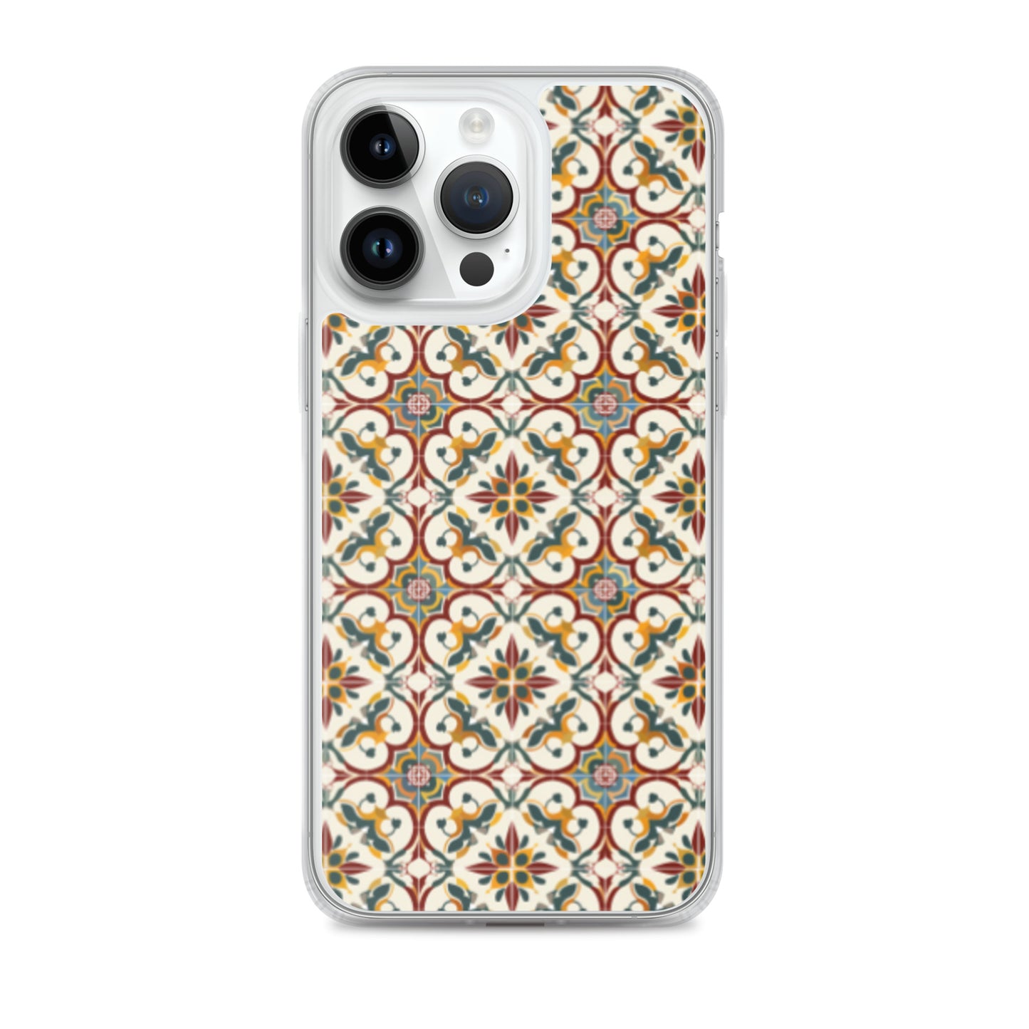 iPhone Case Classic Victorian Tile Red