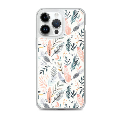 iPhone Case Pastel Feathers & Plants