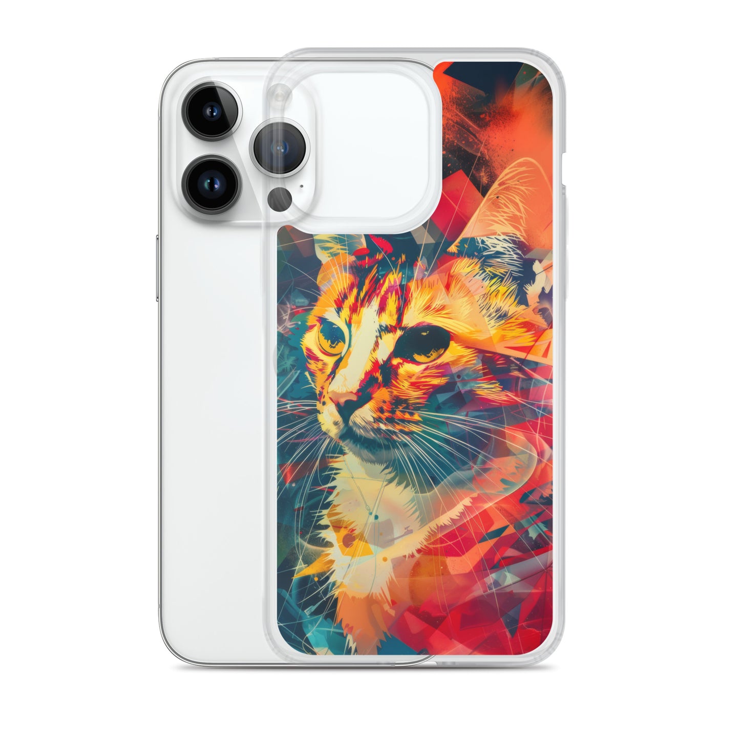 Pop Art Cat in Rosenquist Style iPhone Case