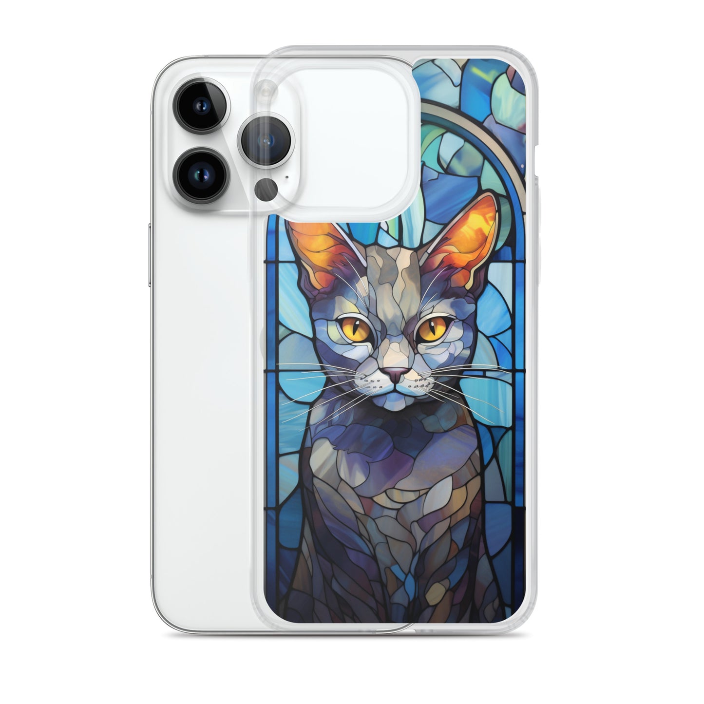 Stained Glass Cat #2 iPhone Case