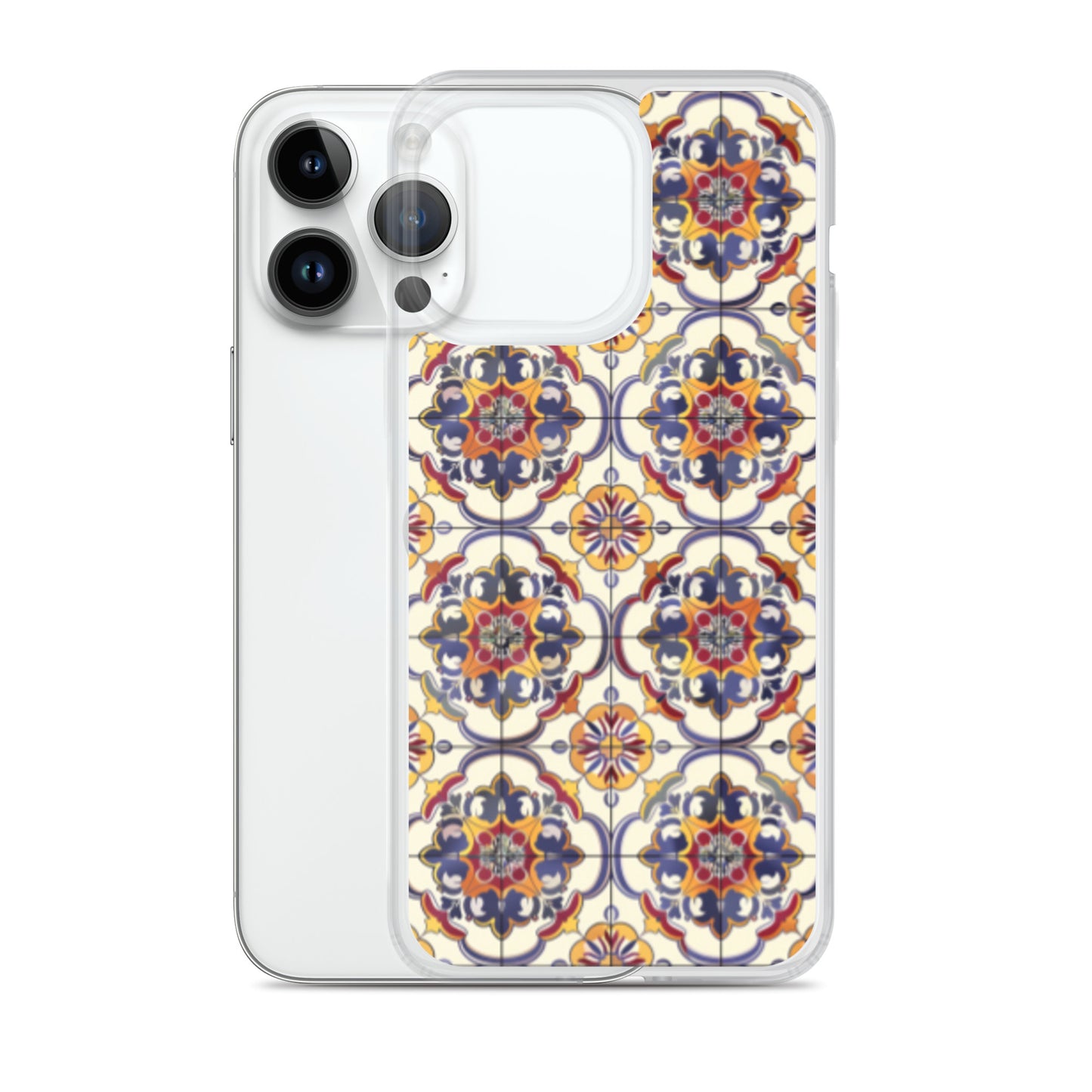 iPhone Case Classic Victorian Tile Blue