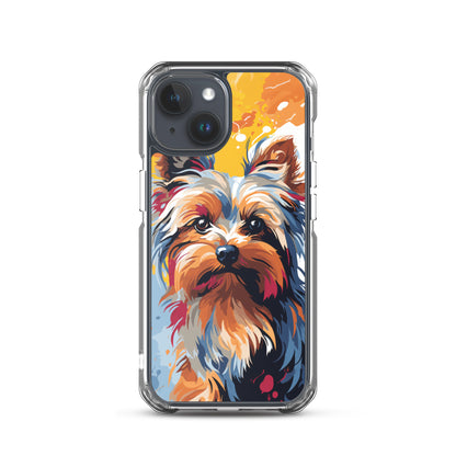 iPhone Case Painted Yorkshire Terrier Yellow