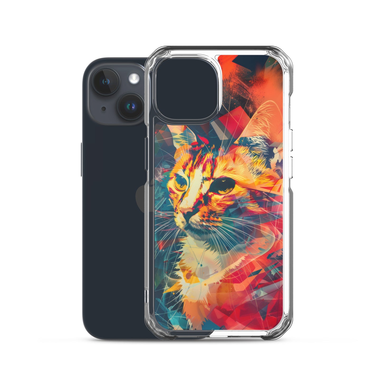 Pop Art Cat in Rosenquist Style iPhone Case