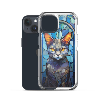 Stained Glass Cat #2 iPhone Case