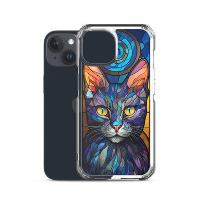 Stained Glass Cat iPhone Case