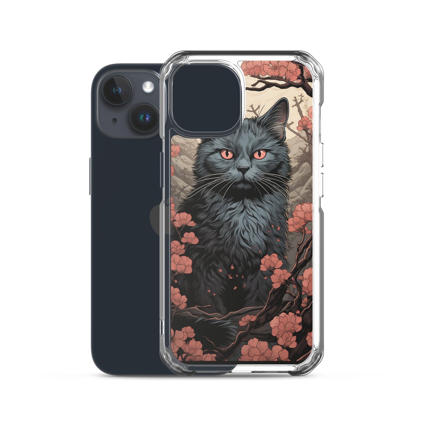 Ukiyo-e Style Gray Cat iPhone Case