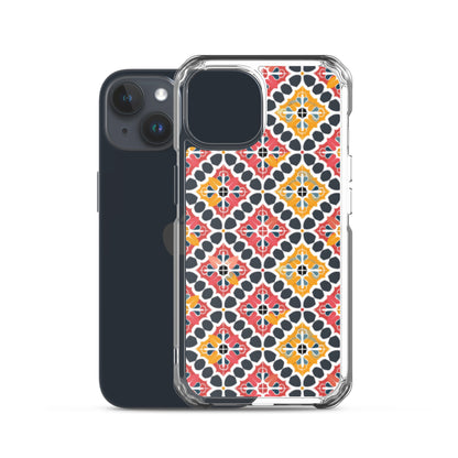 iPhone Case Colorful Spanish Quatrefoil Pattern