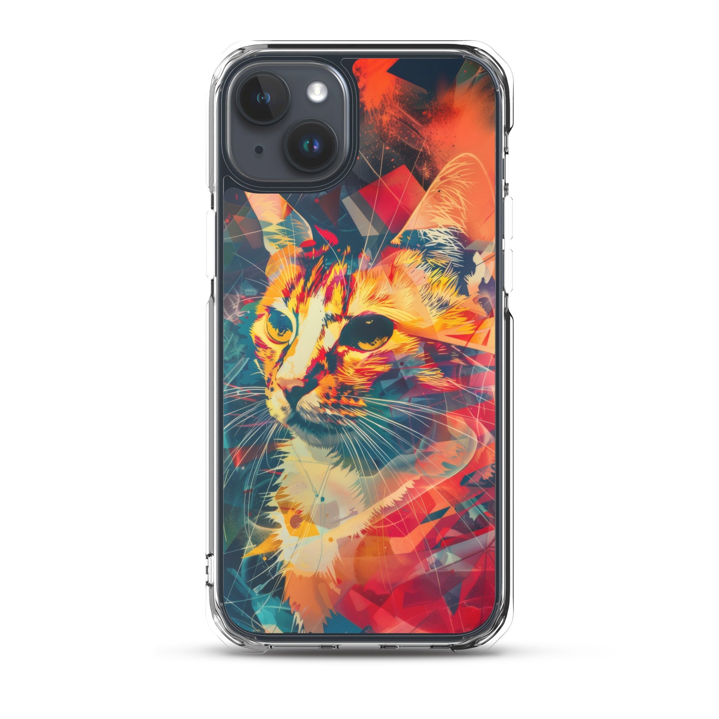 Pop Art Cat in Rosenquist Style iPhone Case