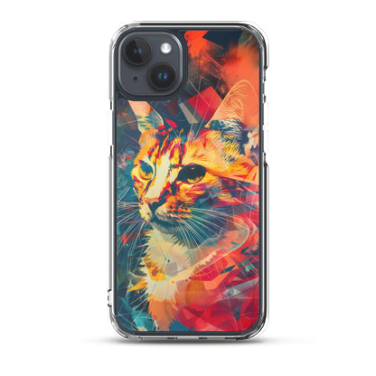 Pop Art Cat in Rosenquist Style iPhone Case