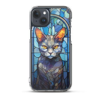 Stained Glass Cat #2 iPhone Case