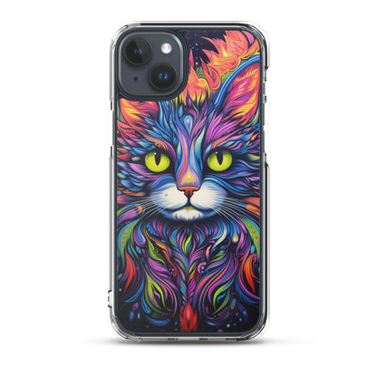 Psychedelic Cat iPhone Case