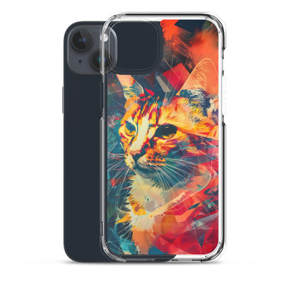 Pop Art Cat in Rosenquist Style iPhone Case
