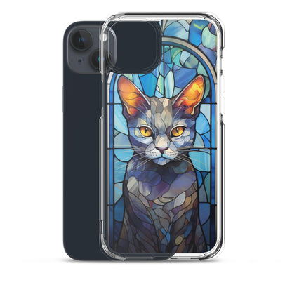 Stained Glass Cat #2 iPhone Case