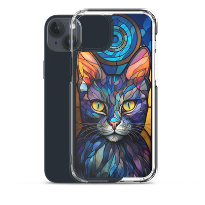 Stained Glass Cat iPhone Case