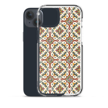 iPhone Case Classic Victorian Tile Red